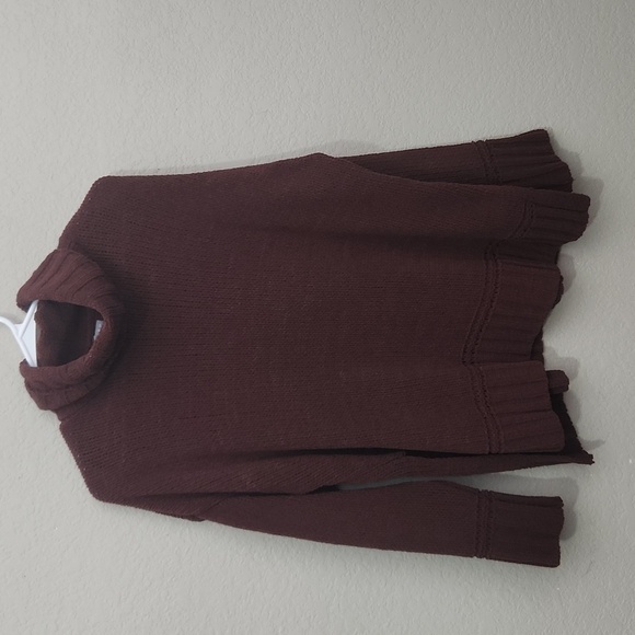 Aerie Sweater Womens Tunic Small Maroon Turtleneck - Picture 1 of 9